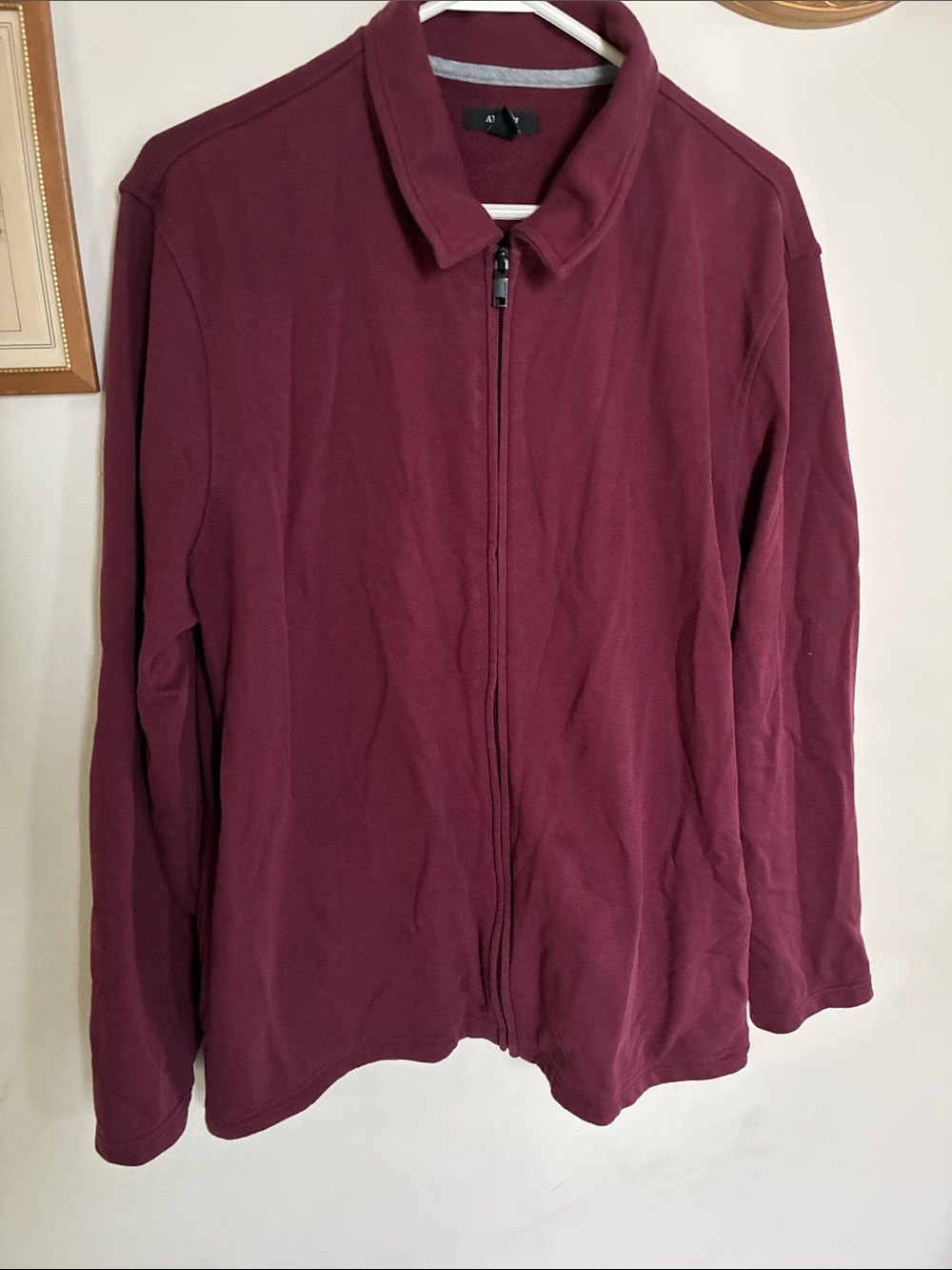 Alfani Men's Burgundy Full-Zip Utility Jacket